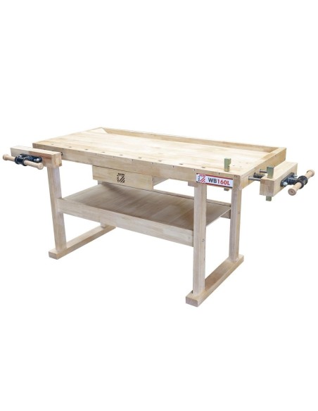 Banco da lavoro in legno officina falegname 1 cassetto holzmann wb160l