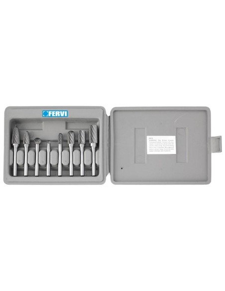 1 - Kit 8 frese lime rotativa in metallo duro Fervi f008/6