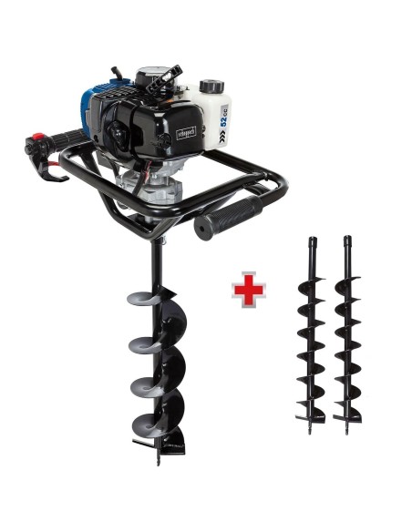 Trivella mototrivella a scoppio 52cc 1,97cv 3 eliche incluse Scheppach eb2000