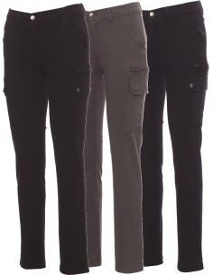 Pantalone donna da lavoro multitasche cotone Payper forest lady stretch