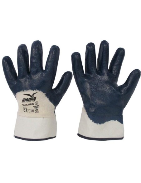 Guanti lavoro spalmati in nbr dorso aerato manichetta in cotone Payper tank nbr3
