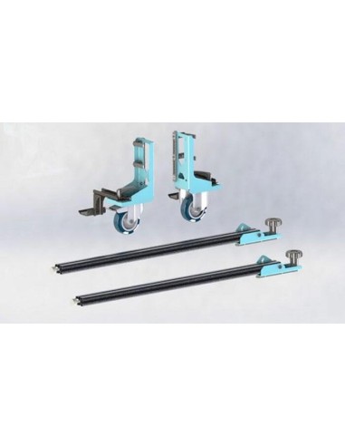 2 - Kit carrello 2ruote con supporto lastra +2piedi apribili Sigma 421 per kera-lift