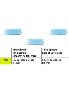 Distanziatori a cuneo per piastrelle Sigma 40-c a spessore 0 - 5 mm 500 pezzi
