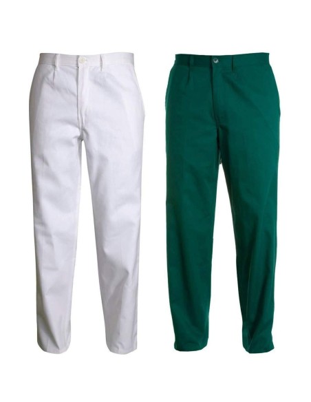 7 - Pantaloni da lavoro Payper panmassaua pantalone 100% cotone massaua verde bianco