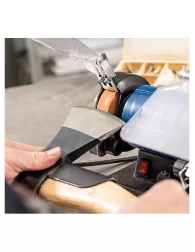 Smerigliatrice mola da banco lucidatrice flessibile Scheppach hg35 + kit frese