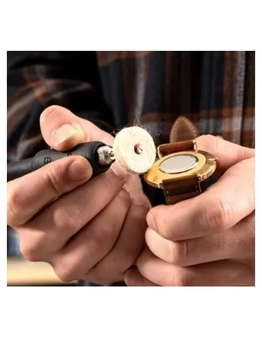 Smerigliatrice mola da banco lucidatrice flessibile Scheppach hg35 + kit frese