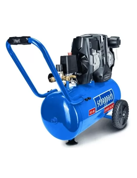 5 - Compressore supersilenziato bicilindrico 1,5 hp 8 bar 24l Scheppach hc25si