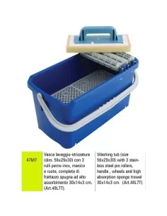 Vasca lavaggio-strizzatura Sigma 47m7 completa di frattazzo spugna Sigma 48l7t