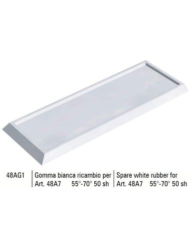 1 - Ricambio per frattazzo Sigma 48a7 gomma bianca shore per Sigma 48ag1
