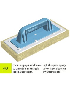 Frattazzo spugna ad alto assorbimento 30x14x3 cm Sigma 48l7