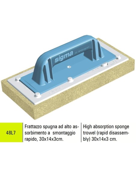 Frattazzo spugna ad alto assorbimento 30x14x3 cm Sigma 48l7