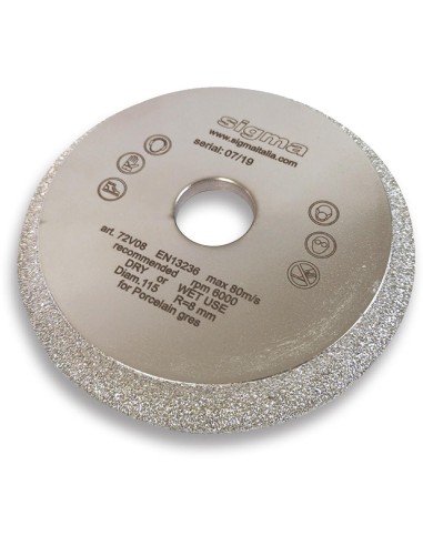 1 - Mola diamantata vacuum Sigma 72v06s raggio 6 per Sigma jolly edge 37a1d 37a1pd