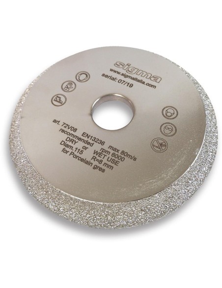 1 - Mola diamantata vacuum Sigma 72v08s raggio 8 per Sigma jolly edge 37a1d 37a1pd