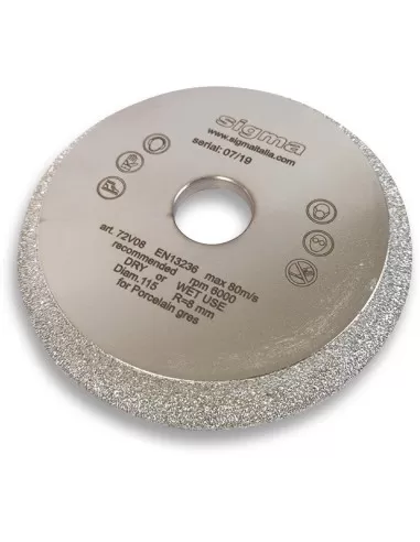 1 - Mola diamantata vacuum Sigma 72v10s raggio 10 per Sigma jolly edge 37a1d 37a1pd