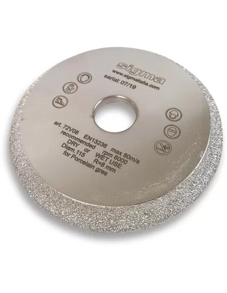 1 - Mola diamantata vacuum Sigma 72v10s raggio 10 per Sigma jolly edge 37a1d 37a1pd