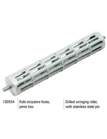 1 - Rullo strizzatore forato con perno inox Sigma 100554 per vasca 47m7