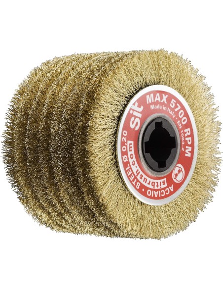 Rullo per satinatrice 100x100x0,30 mm in acciaio ottonato sit 1362
