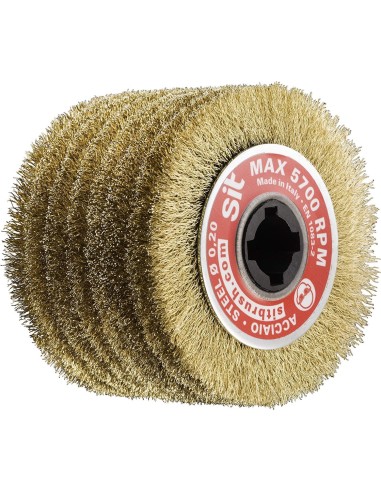 Rullo per satinatrice 100x70x0,30 mm in acciaio ottonato sit 1368