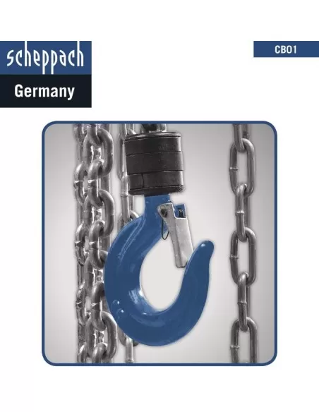 Paranco manuale a catena fino a 1000kg Scheppach cb01 alzata massima 3mt Paranco manuale a catena fino a 1000kg Scheppach cb01 alzata massima 3mt