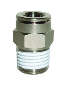 Raccordo diritto automatico per tubo rilsan con filetto maschio 1/4" 12 x 10