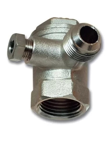 1 - Valvola di ritenuta verticale con filetto maschio e femmina per compressore 3/4