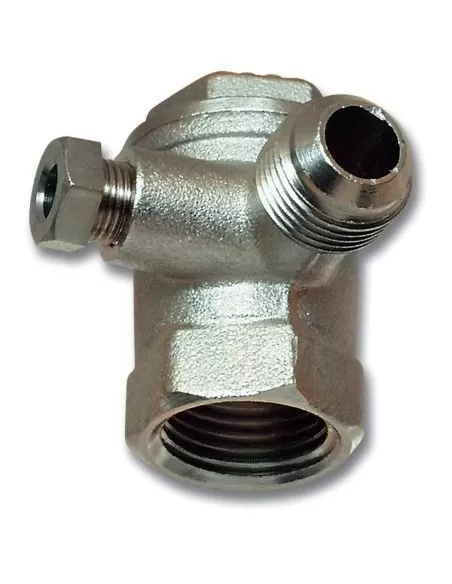1 - Valvola di ritenuta verticale con filetto maschio e femmina per compressore 3/4
