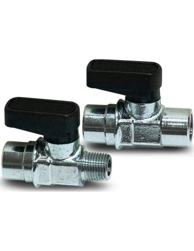 Rubinetto sfera mini maschio/femmina 1/4" aria compressa compressore