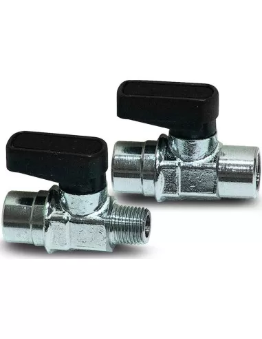 1 - Rubinetto sfera mini femmina/femmina 1/8" aria compressa compressore
