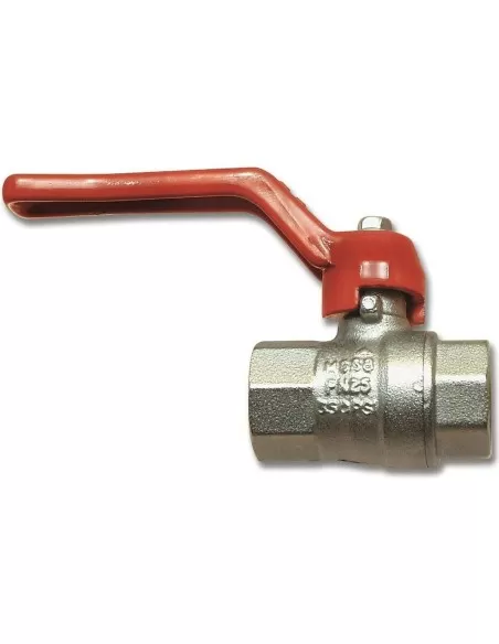 1 - Rubinetto a resca di linea a sfera con due filetti femmina per aria compressa 1/2