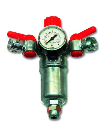 Riduttore di pressione con filtro 3/8" compressore aria compressa