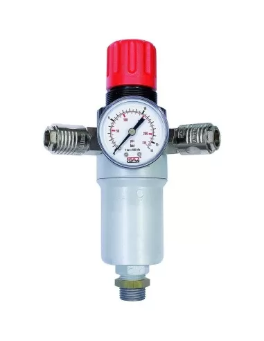 1 - Riduttore di pressione con filtro e rubinetti automatici 3/8"