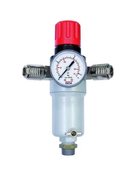 1 - Riduttore di pressione con filtro e rubinetti automatici 1/2"