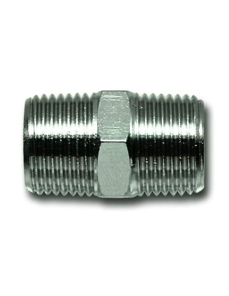 1 - Raccordo niples maschio/maschio con filetto conico per aria compressa 1/2" x 1/2