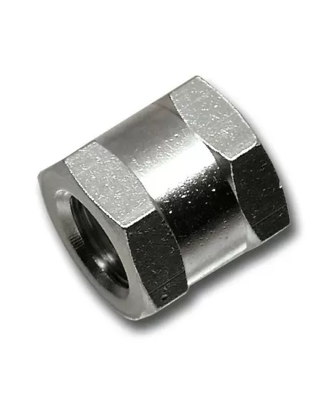 Manicotto cilindrico femmina per aria compressa 1/4" x 1/4