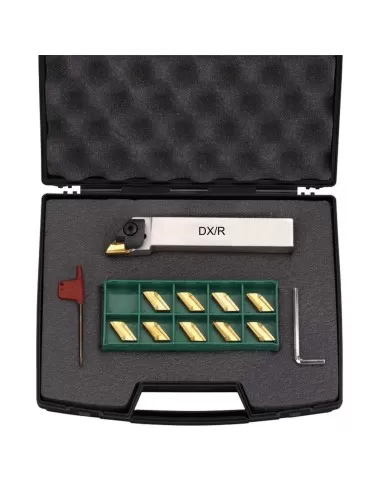 UTENSILE PER ESTERNO CON INSERTI PER TORNIO METALLO STELO 20x20 mm FERVI KITCKJ20