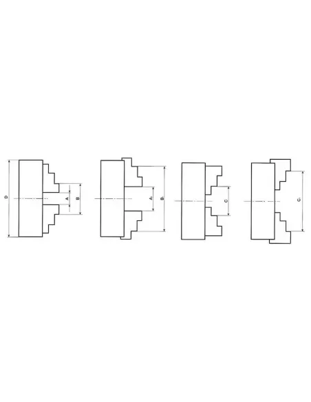 2 - MANDRINO AUTOCENTRANTE Ø 125 MM PER TORNIO GRIFFE 3 + 3 FERVI M049/125
