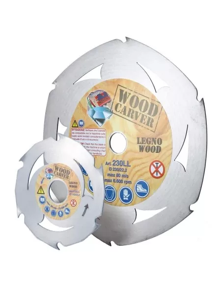 DISCO LAMA CIRCOLARE PER LEGNO 230 MM PER SMERIGLIATRICI MONTOLIT WOOD CARVER 230LL