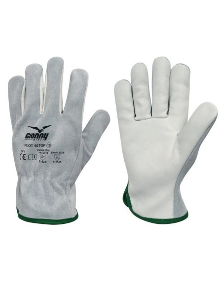 Guanto da lavoro in pelle fiore bovino con dorso di crosta Payper pilot 50top