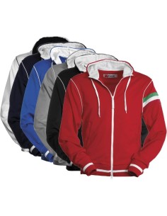Felpa estiva cappuccio zip lunga Payper nevada tricolore poliestere uomo leggera