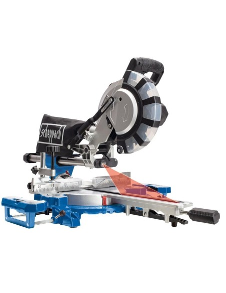 5 - Troncatrice radiale per legno 2200w ø255 Scheppach hm254spx con extra lama