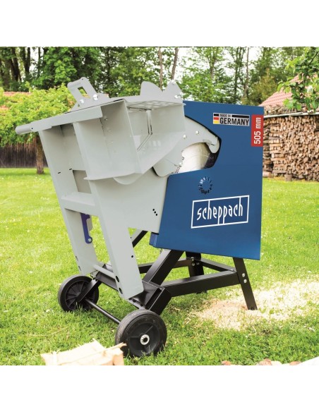 5 - Sega circolare taglia tronchi basculante elettrica lama 505mm Scheppach hs520