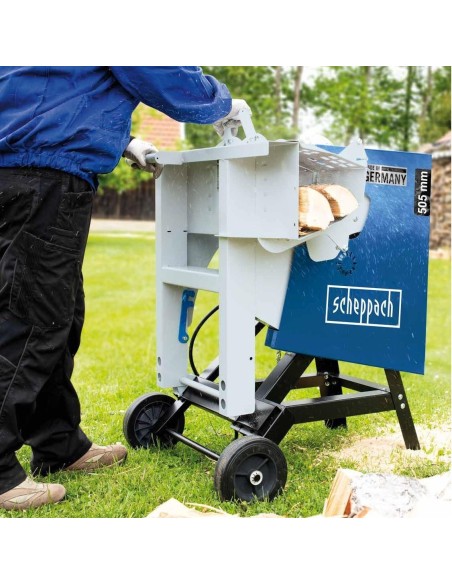 6 - Sega circolare taglia tronchi basculante elettrica lama 505mm Scheppach hs520