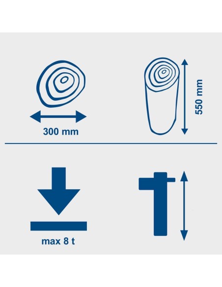 Spaccalegna elettrico verticale 8 ton. Scheppach hl810 3000w 230v