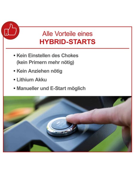 14 - Tagliaerba a scoppio semovente Scheppach ms225-53e avviamento elettrico 225cc 53cm