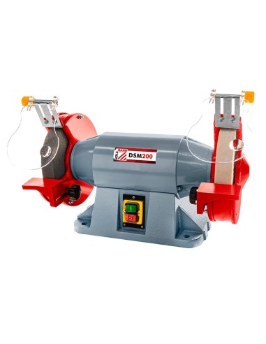 Smerigliatrice da banco doppia mola per metalli holzmann dsm200 230v