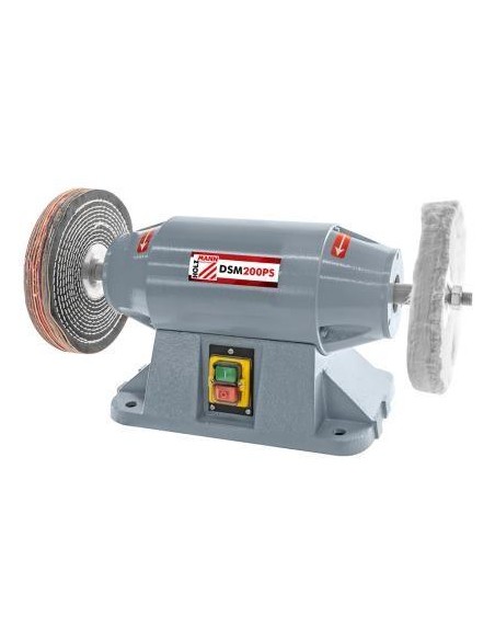 Mola pulitrice lucidatrice smerigliatrice da banco per metalli holzmann dsm200ps 230v