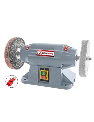 Mola pulitrice lucidatrice smerigliatrice da banco per metalli holzmann dsm200ps 400v