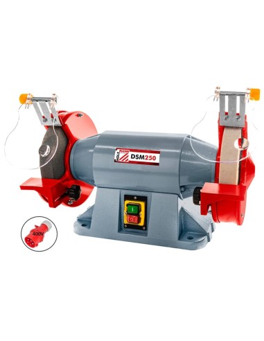 Smerigliatrice da banco doppia mola per metalli holzmann dsm250 400v