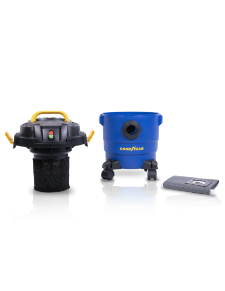 8 - Aspiratore aspirapolvere aspiraliquidi bidone aspiratutto 10l GOODYEAR gy10vc