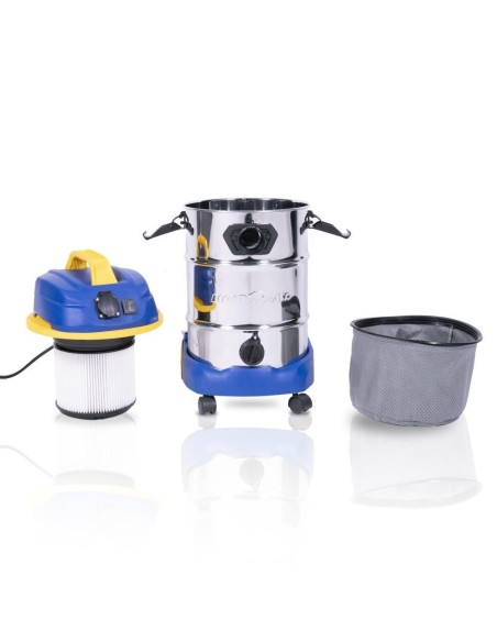 2 - Aspiratore aspirapolvere aspiraliquidi bidone aspiratutto 30l GOODYEAR gy16vc